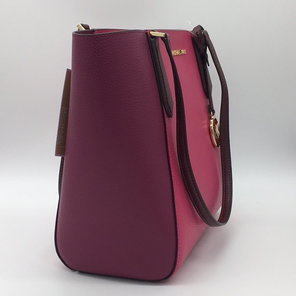 MICHAEL KORS KIMBERLY SM BONDED TOTE  ELCTRPNK MLT - Picture 8 of 8